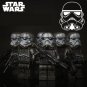 Star Wars 6pc Storm Troopers Black Clone Mini Figures Building Blocks Minifigures Block Build SALE