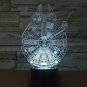 Stars Wars Millennium Falcon 3D LED Light Lamp Tabletop Decor 7 Colors -Star Wars Character
