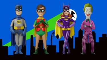 Batman TV Show Classic 1966 Vinyl Dolls Batman, Robin, Joker, Batgirl