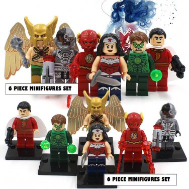 Wonderman DC Marvel 6pc Mini Figures Building Blocks Minifigures Block Build Set