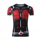 Deadpool Compressed Short sleeve fitting shirts Adult Size Design