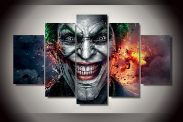 The Joker Framed 5pc Oil Painting Wall Decor Comics Marvel DC Superhero