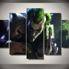 The Joker Villan Batman DC Comics 5pc Wall Decor Framed Oil Painting Comic Art HD Superhero