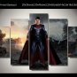Superman Man of Steel Framed 5pc Oil Painting Wall Decor Comics DC Marvel HD Superhero