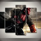 Hellboy Movie 5pc Wall Decor Framed Oil Painting HD Superhero