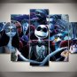 Nightmare Before Christmas Disney Framed 5pc Oil Painting Wall Decor HD