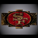 San Francisco 49ers Sports Framed 5pc Oil Painting Wall Decor HD Football Gaming