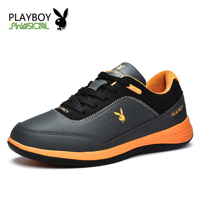 PLAYBOY Men Lace up Casual Shoes Genuine Leather Shoes Shock Absorption 2