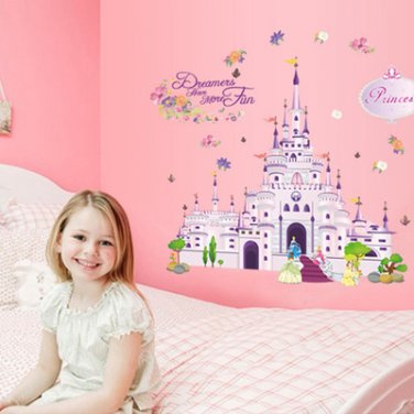 Princess Dream Castle Wall Decal 20"x28" Design Vinyl Disney