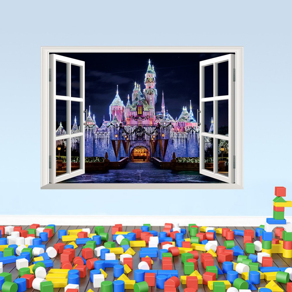 Cinderella Sleeping Beauty Castle Wall Decal 20"x28" Disney Design