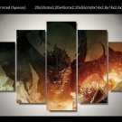 The Hobbit  and the Battle Movie 5pc Oil Painting Wall Decor  HD