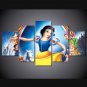 Snow White Disney Princess HD 5pc Wall Decor Framed Oil Painting Cartoon