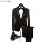 Velvet Custom Design Slim Tuxedo Suit 1 Luxury Attire Coat and Pants -XS to 4xl Sale Ends SOON