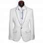 Classic White Hollywood Single Breasted Tuxedo Suit Luxury Attire Coat, Pants and Tie -XS to 6xl