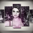 Selena Gomez Music Artist Framed 5pc Oil Painting FRAMED Wall Decor Music Artist