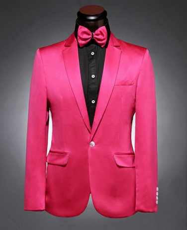 Mens Slim Fit Pink Luxury Design Attire Coat and Pants -XXL TO 6XL Sale Ends SOON