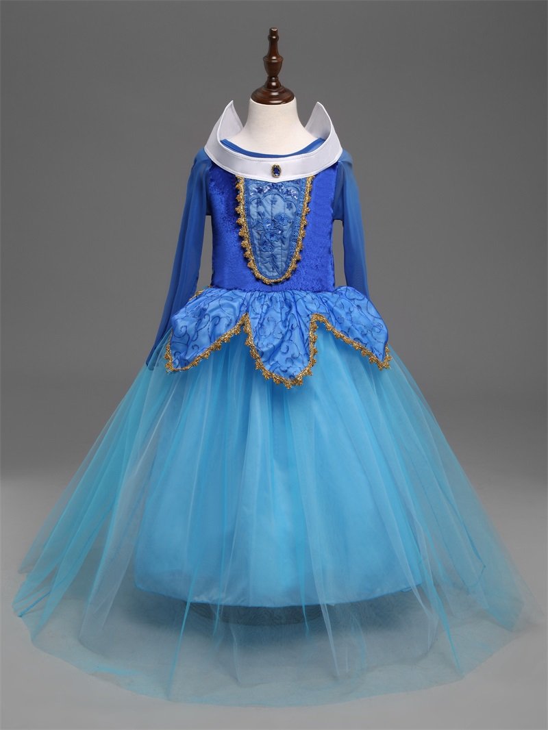 Fantasy Kids Blue Sleeping Beauty Cosplay Costume Disney