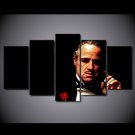 The GodFather movie Marlon Brando Hollywood Framed 5pc Oil Painting Wall Decor HD