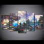 Cinderella Prince and Castle Lovely Disney Canvas wall decor 5pc Framed Oil Painting Bedroom art HD