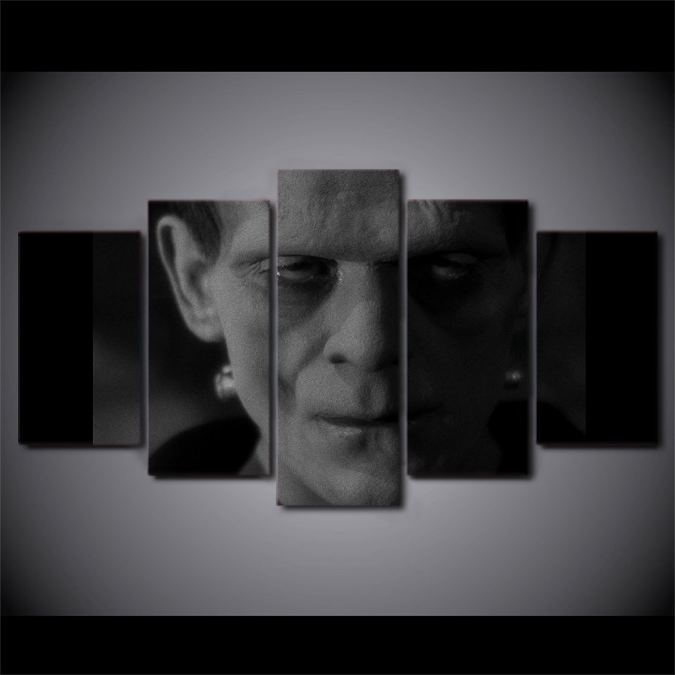 Frankenstein Universal Monster Horror Classic Canvas HD Wall Decor 5PC