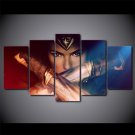 Superhero Wonder Woman Canvas HD Wall Decor 5PC Framed oil Painting Art