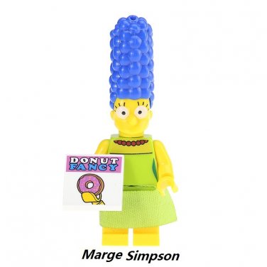 Marge Simpson Cartoon Character Minifigure Mini Figure for Legos