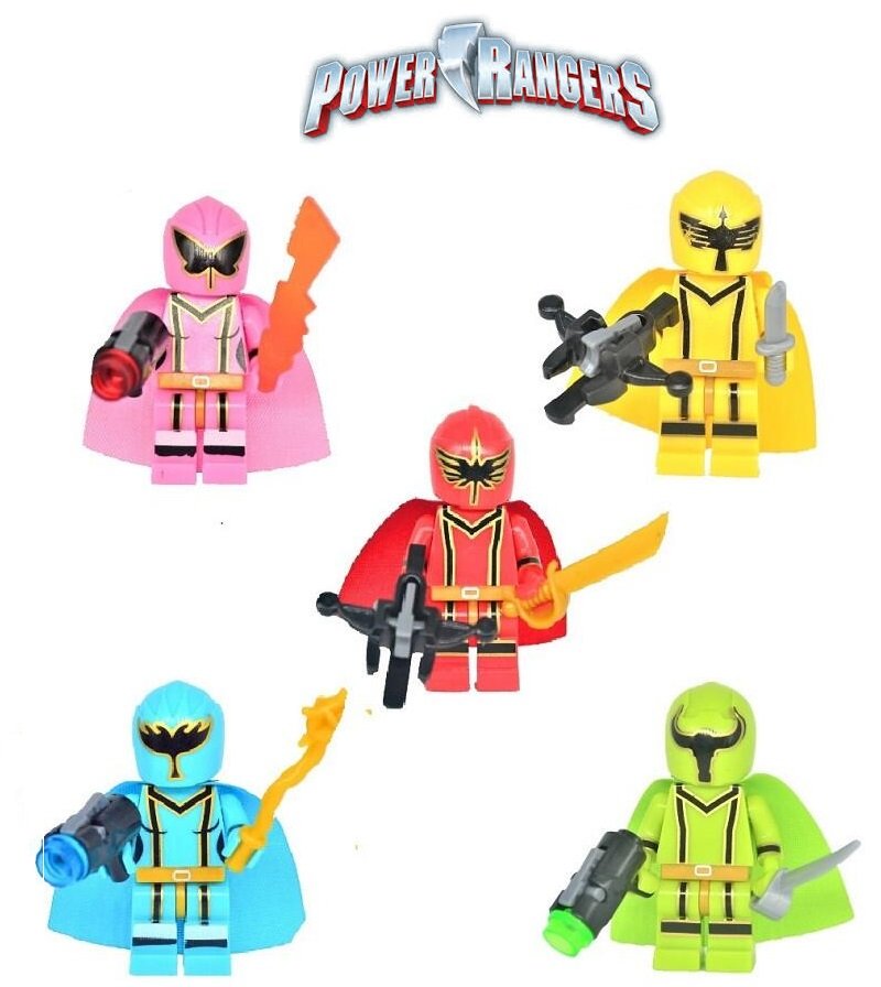 New Power Rangers 5pc Character Minifigure Lego Mini Figure Build block set