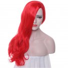 Red Side Parting Curly Synthetic Hair Character Cosplay Full Wig
