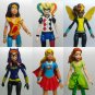 SuperHero Girls  6pcs/set Action Figures Wonder Woman Poison Ivy Harley Quinn Bumble Bee