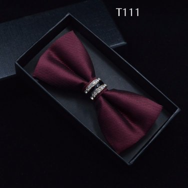 Tuxedo Bow tie Red carpet crystal accent butterfly knot Men suit accessory 111