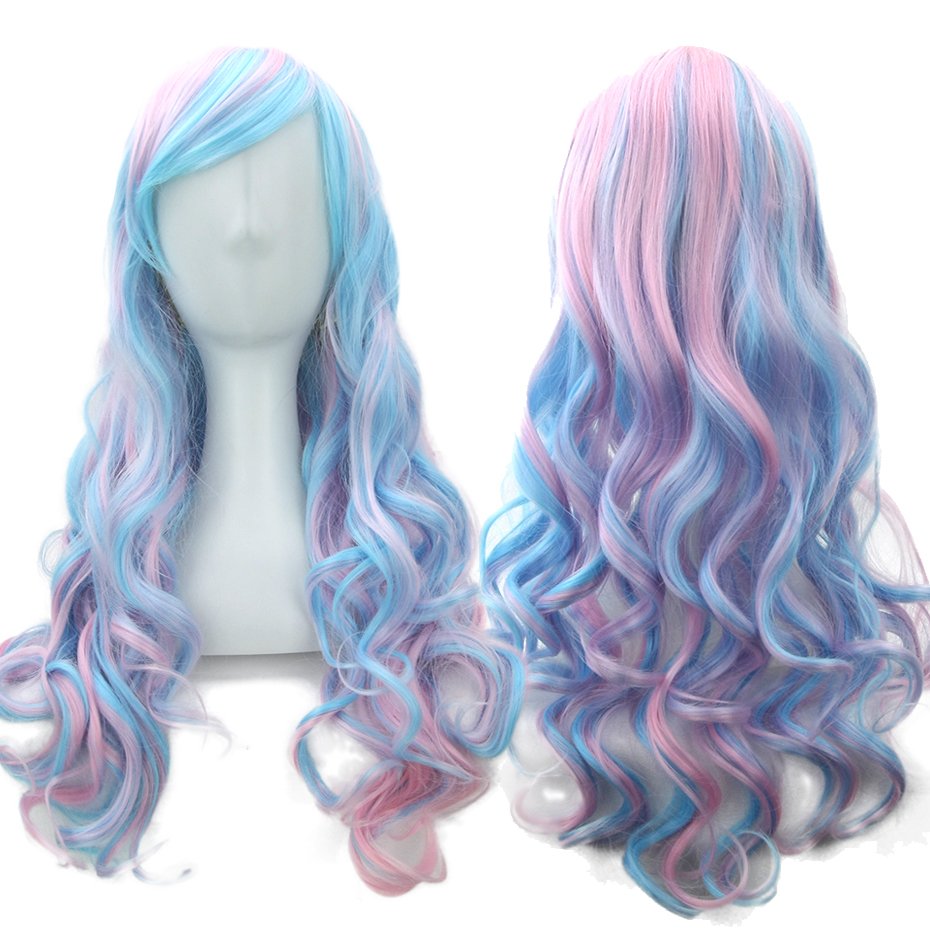 cotton candy colored wig