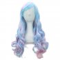 Hollywood Pop Star Cotton Candy Color Wig Costume Accessory Adjustable Cap- Halloween