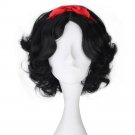 Snow White Black Costume Wig with Red bow Character Cosplay Princess