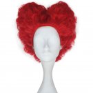 Queen of Hearts Red Character Wig Alice in Wonderland Halloween Cosplay