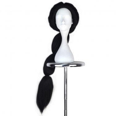 Princess Jasmine Aladdin Black Long  Wig Halloween Cosplay