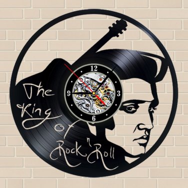 Elvis Presley vinyl record theme wall clock Vintage Decor Music King