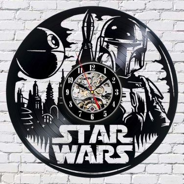 Star Wars Movie film vinyl record theme wall clock Vintage Decor