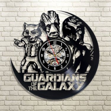 Guardians of the Galaxy vinyl record theme wall clock Vintage Room Decor