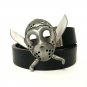 Jason Voohres Mask Friday the 13th Men's Horror fashion belt and buckle -Black
