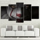 Pennywise IT Clown Evil Horror Canvas HD Wall Decor 5PC Framed oil Painting Decor