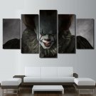 Pennywise IT Clown Evil Horror Film Canvas HD Wall Decor 5PC Framed oil Painting Decor SALE