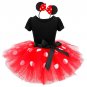 Minnie Mouse Tutu Red Polka dot Dress Kids Costume Girls + Headband SALE
