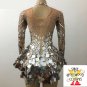 Glass Mirror Sparkling Bling One-piece Stage performer costume women