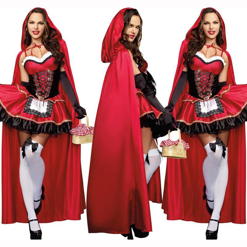 Sexy Adult Little Red Riding Halloween Women Cosplay Clothing main image 0