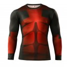 Deadpool Superhero Compressed Long sleeve fitting shirts Adult Size Design