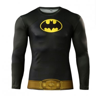 Batman Superhero Compressed Long Sleeve Shirt Marvel DC