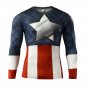 Captain America Superhero Long Sleeve Compressed Shirt