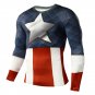 Captain America Superhero Long Sleeve Compressed Shirt