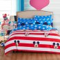 Mickey Mouse American Flag Kids Bedding Set - Queen 4pcs SALE