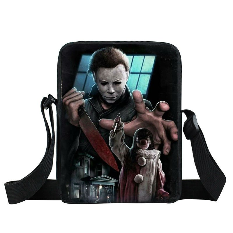 Horror Film Fans Michael Myers Halloween Nightmare Messenger School Bags